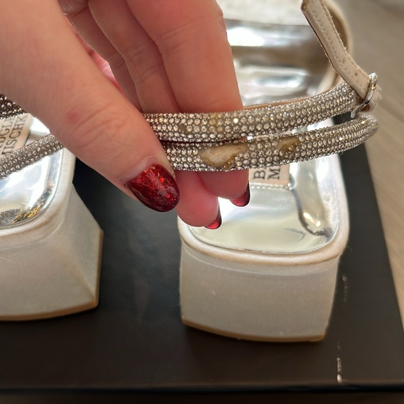 Badgley Mishka Infinity Bridal Shoe Block Heel Size 8.5 - Picture 5 of 16